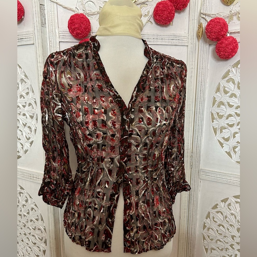 Earth toned Glimmer Collar Shirt